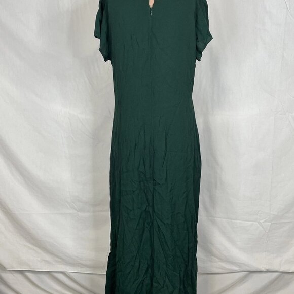 NEW REFORMATION Women’s Frasier Short Sleeve Midi Dress Green Size 12 - Picture 2 of 7